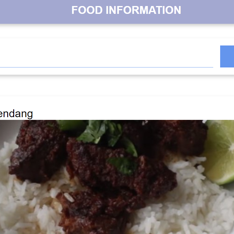Food Information Project